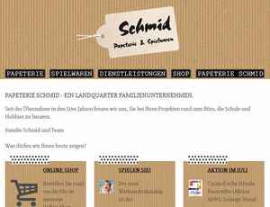 Papeterie Schmid, Landquart, beba it. web. grafik. Landquart